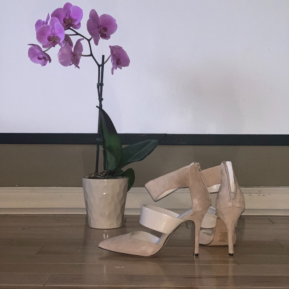 Beige Strap Heels